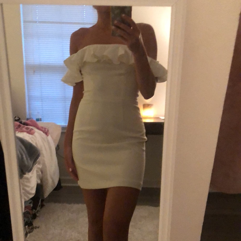 White mini dress